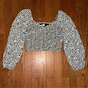 American eagle cropped wrap top
